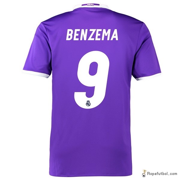 Camiseta Real Madrid Replica Segunda Ropa Benzema 2016/17 Purpura